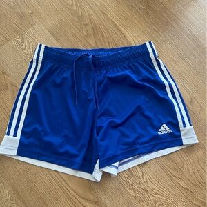 Adidas Blue and White Athletic Shorts